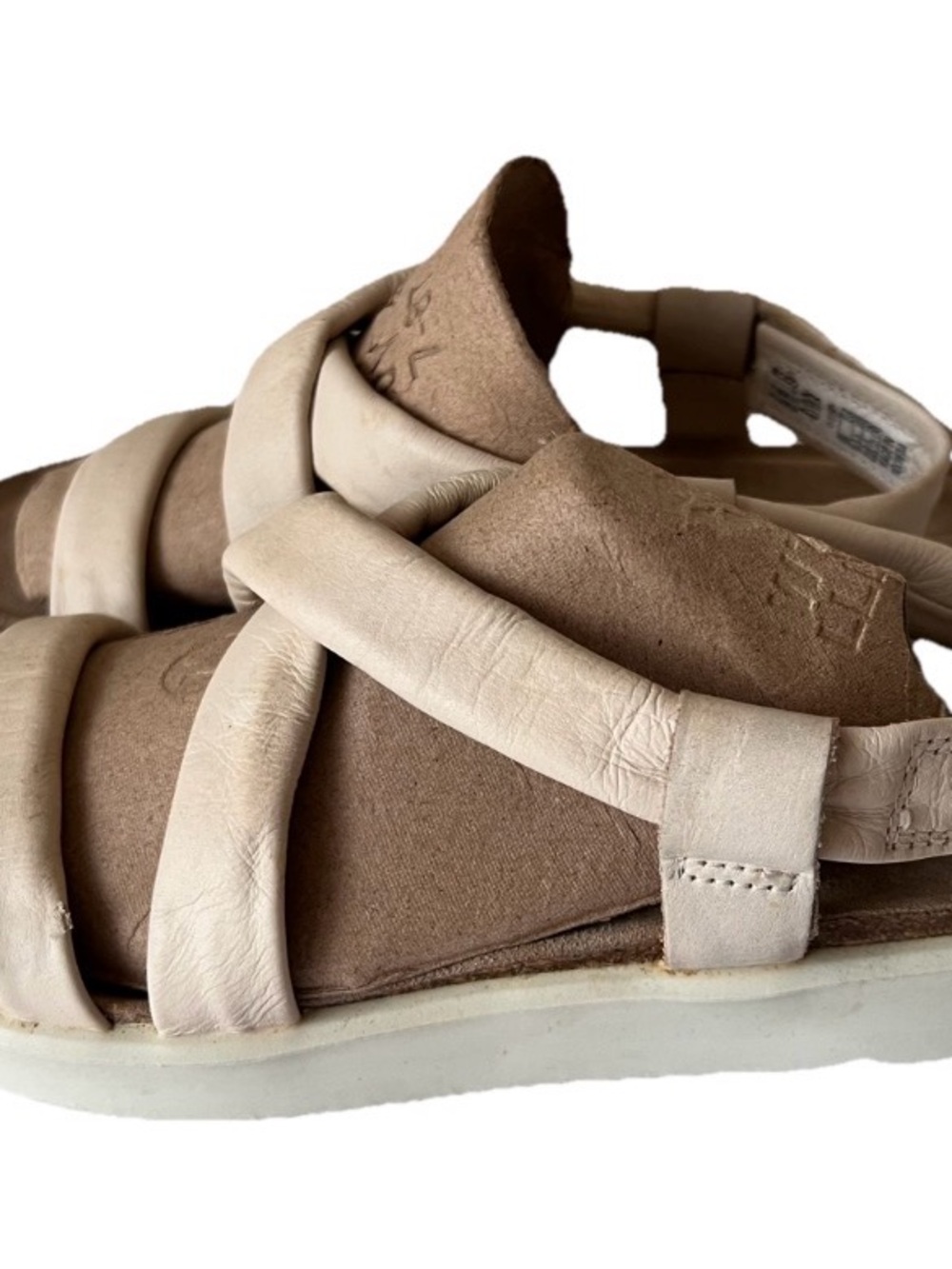 ECCO Women Corksphere Beige Cushioned Slingback Sandals Neutral Nude US 5-5.5